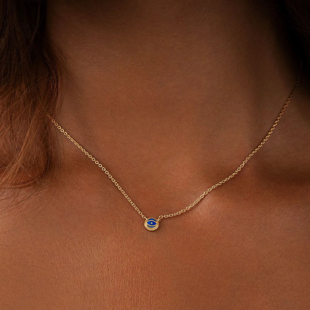 Midnight Horizon Lapis September Birthstone Gold Necklace