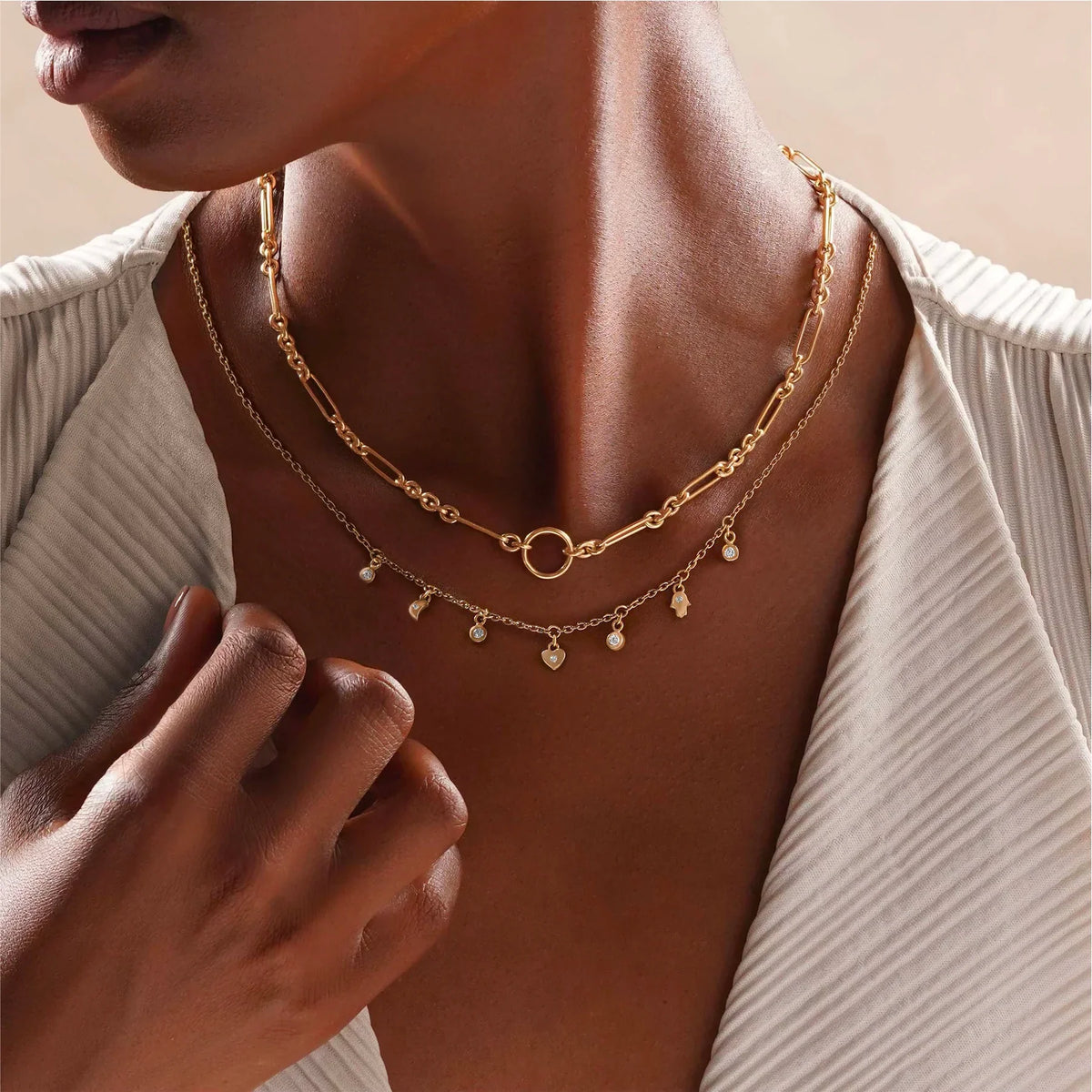 Golden Grace Chain Necklace Set