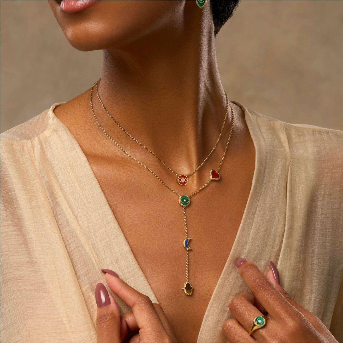 Guided Flame Necklace Set