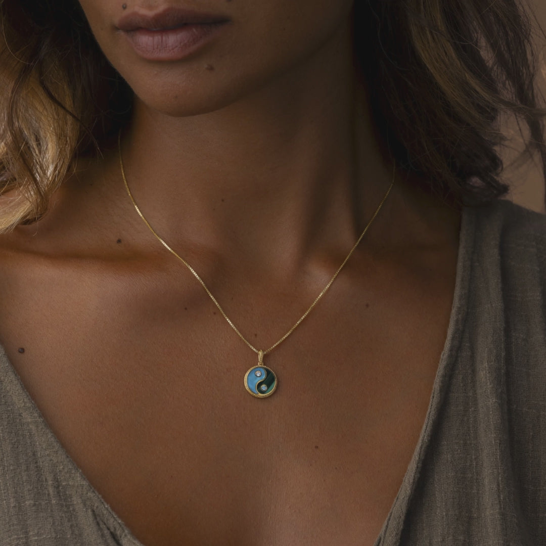 Balanced Energy Yin Yang Multi-Stone Necklace – image 4