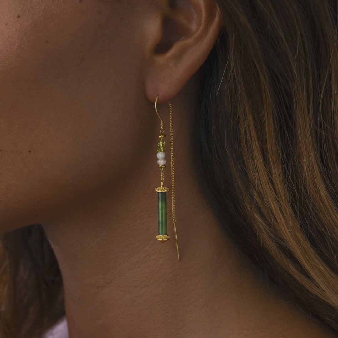 Renewed Radiance Multi-Stone Threader Earrings – image 4