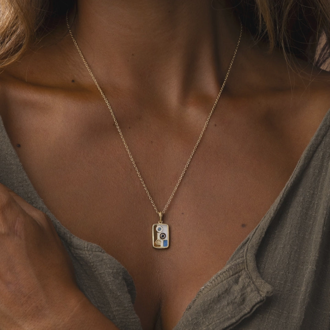 Refined Insight Two Dot Multi-Stone Mahjong Necklace – image 4