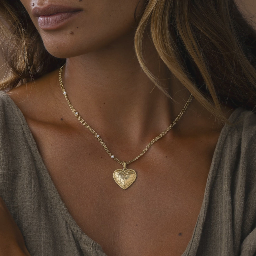 Pure Devotion Pearl Heart Necklace – image 4