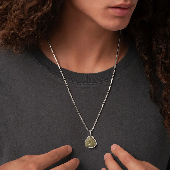 Tranquil Presence Jade Buddha Pendant