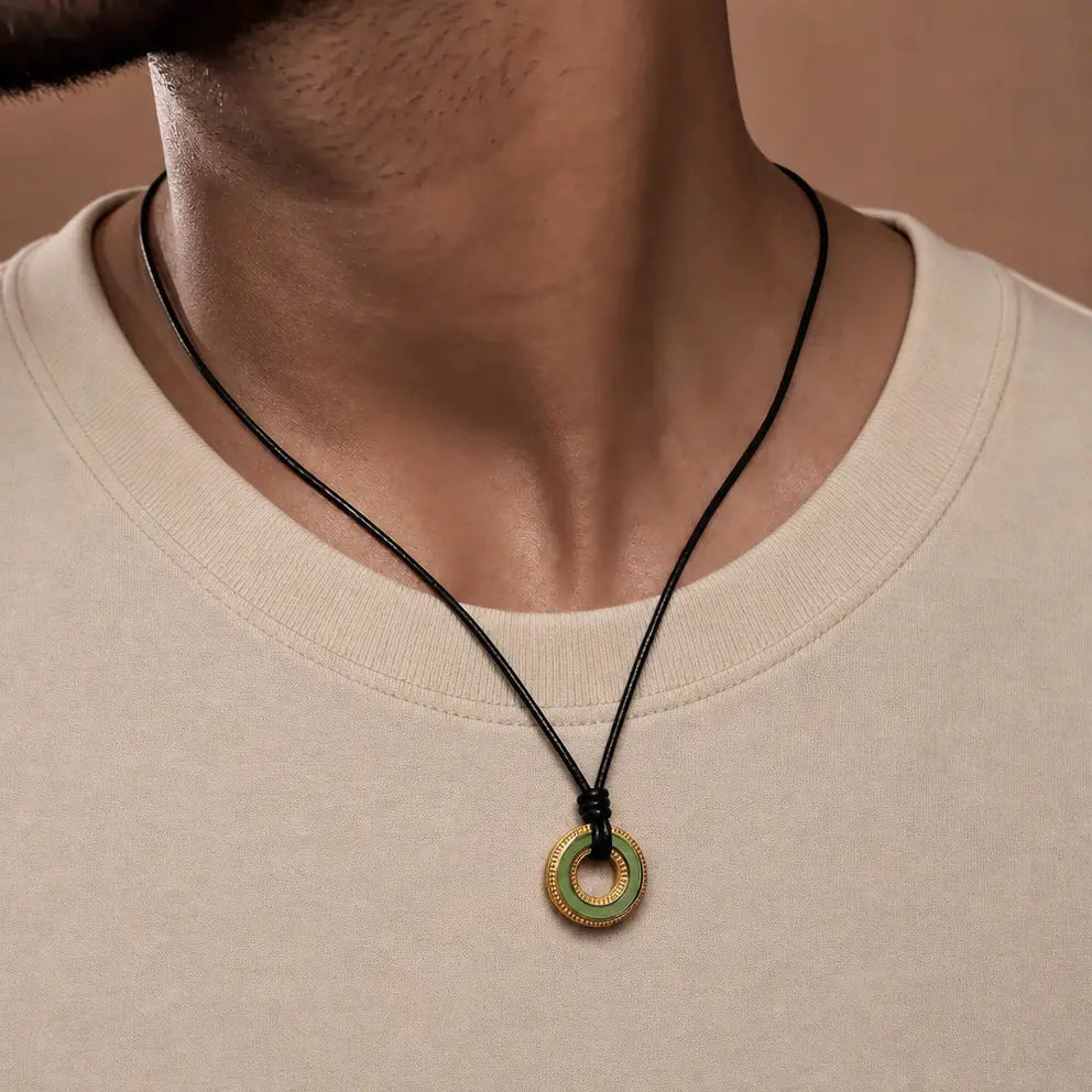 Endless Flow Jade Karma Circle Necklace