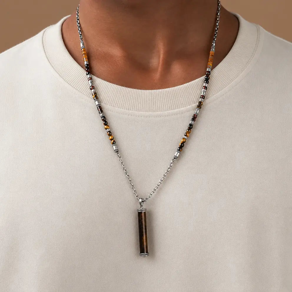 Equinox Tiger’s Eye Tube Necklace