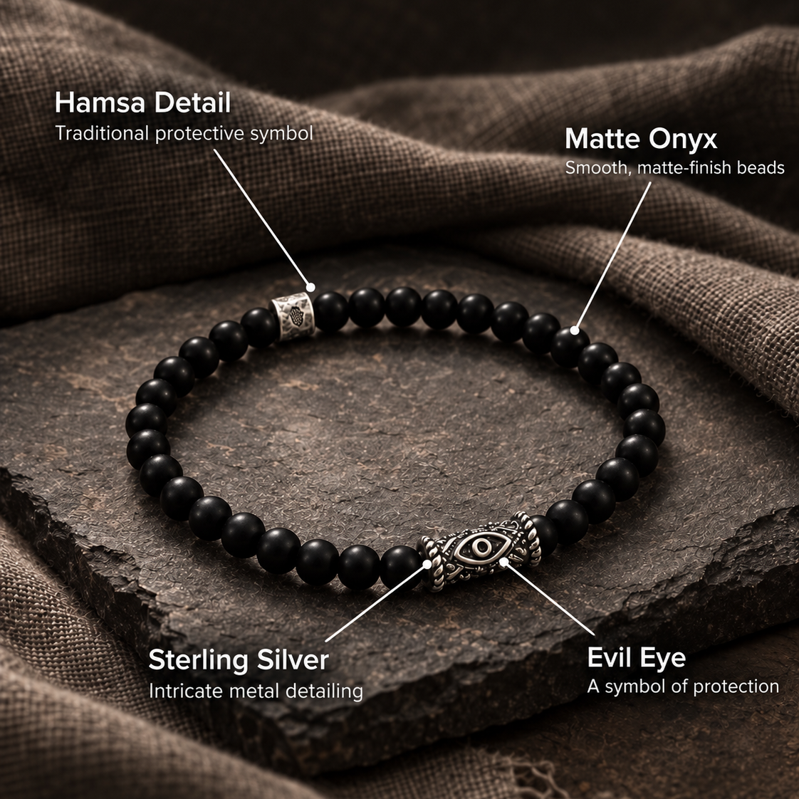 Mind Soother Evil Eye Bracelet – key features