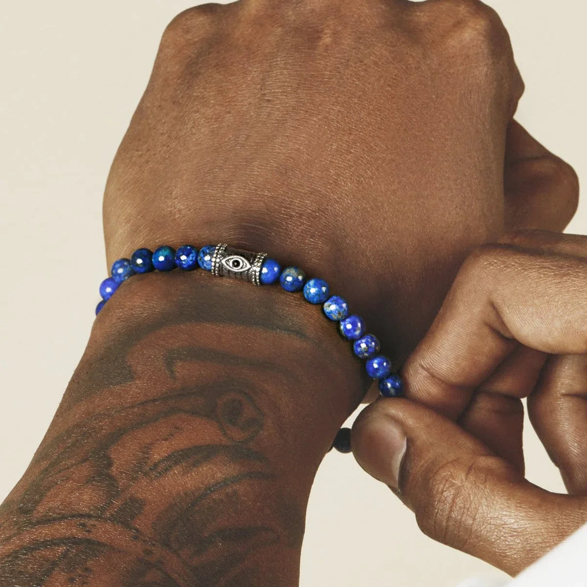 Karma and Luck  Bracelet  -  Ultimate Truth - Lapis Lazuli Evil Eye Charm Bracelet