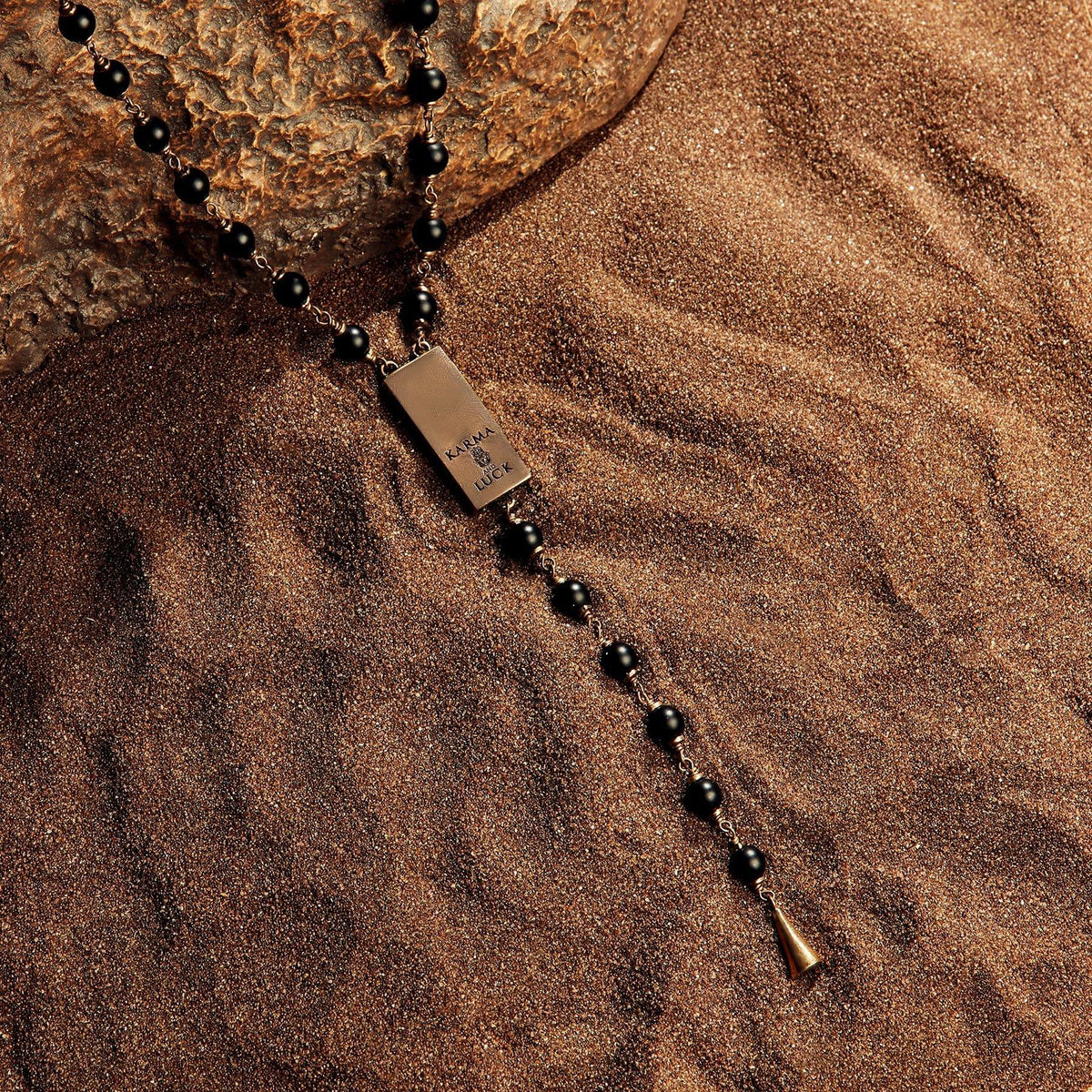 Karma and Luck  Necklace  -  Balance Faith Rosary Necklace
