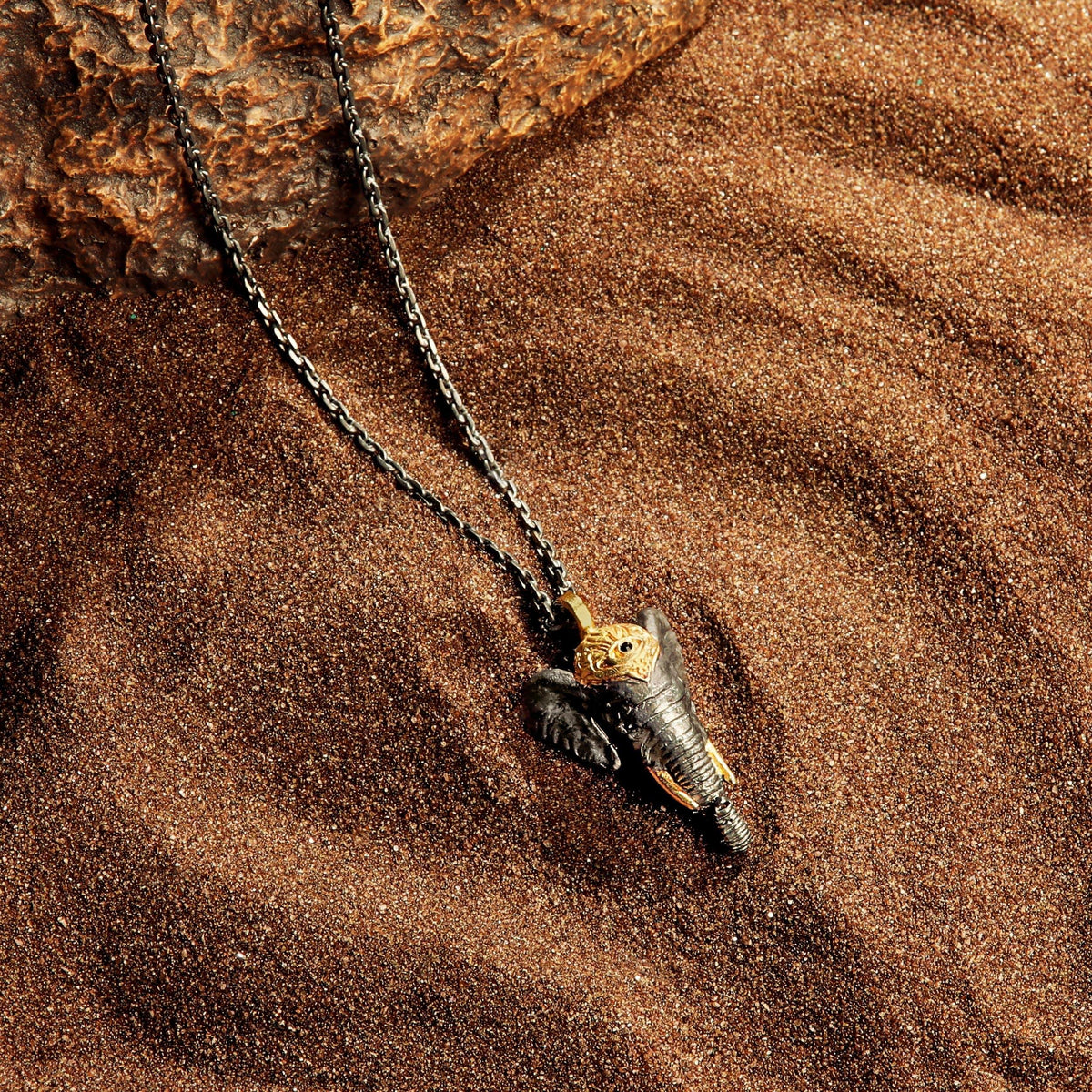 Karma and Luck  Necklace  -  Wise Purpose - Elephant Head Pendant Necklace