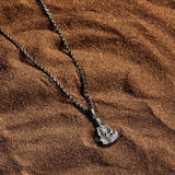 Enlightened Being- Silver Thai Buddha Pendant Necklace
