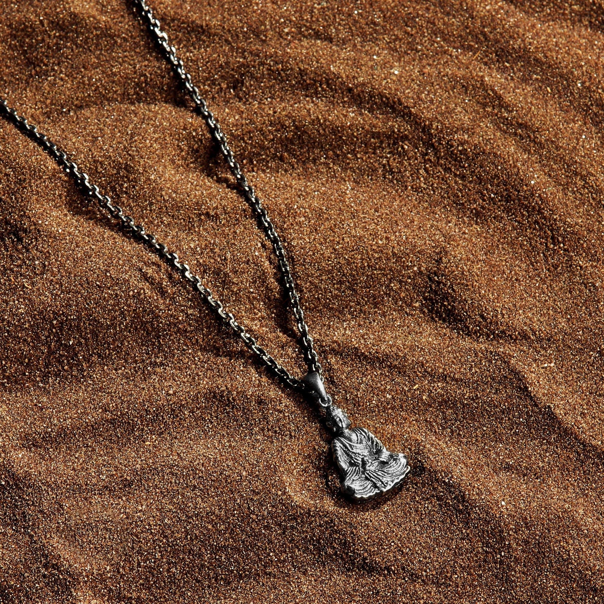 Karma and Luck  Necklace  -  Enlightened Being- Silver Thai Buddha Pendant Necklace