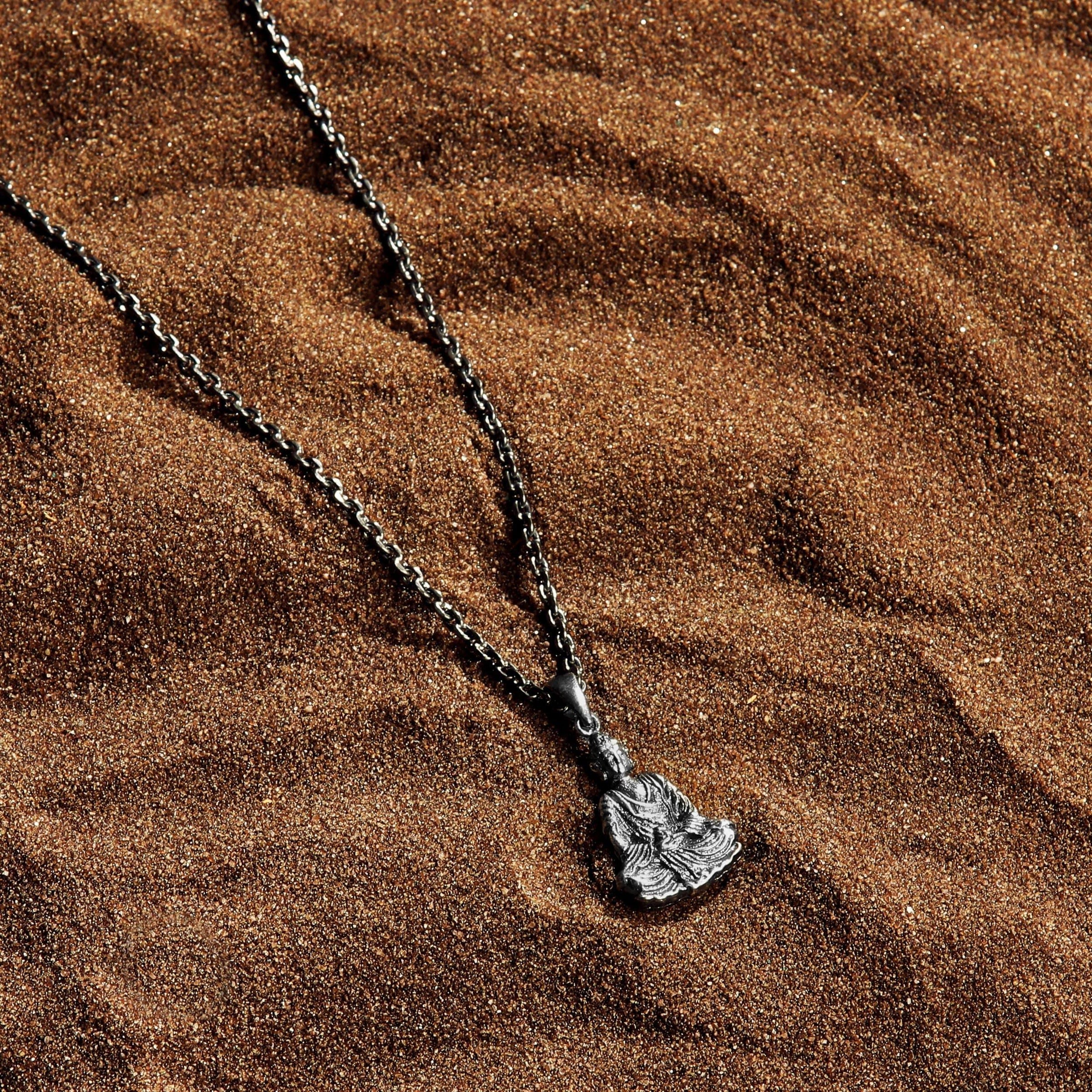 Karma and Luck  Necklace  -  Enlightened Being- Silver Thai Buddha Pendant Necklace