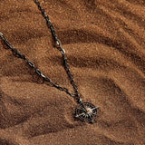 Paths of Courage - Tiger's Eye Compass Charm Necklace