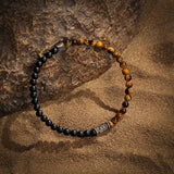 Inner Balance Tiger's Eye Matte Onyx Bracelet