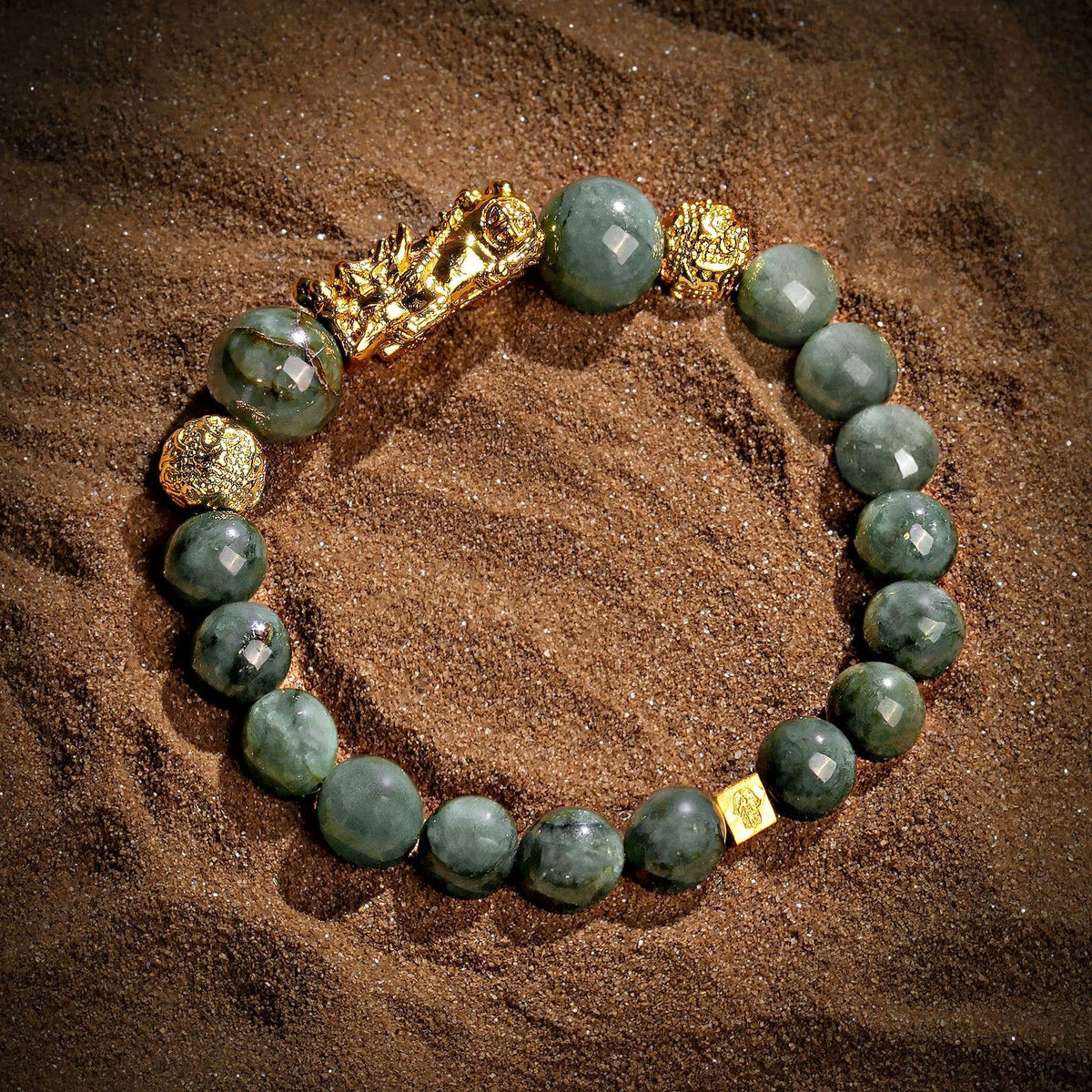 Karma and Luck  Bracelet  -  Fulfillment of Potential - Jade Dragon Feng Shui Bracelet