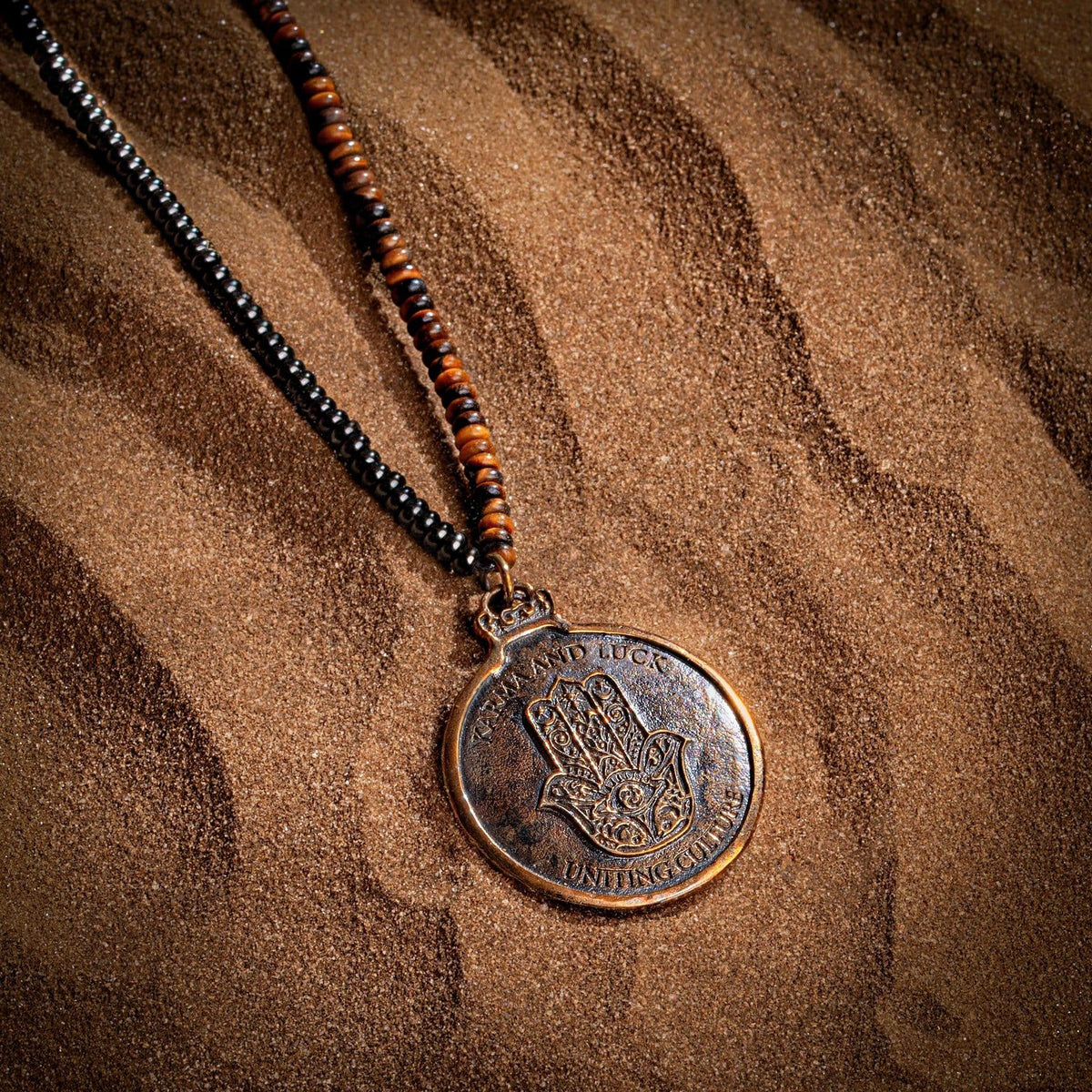 Karma and Luck  Necklace  -  Self-Esteem Booster - Tiger's Eye Onyx Zodiac Necklace