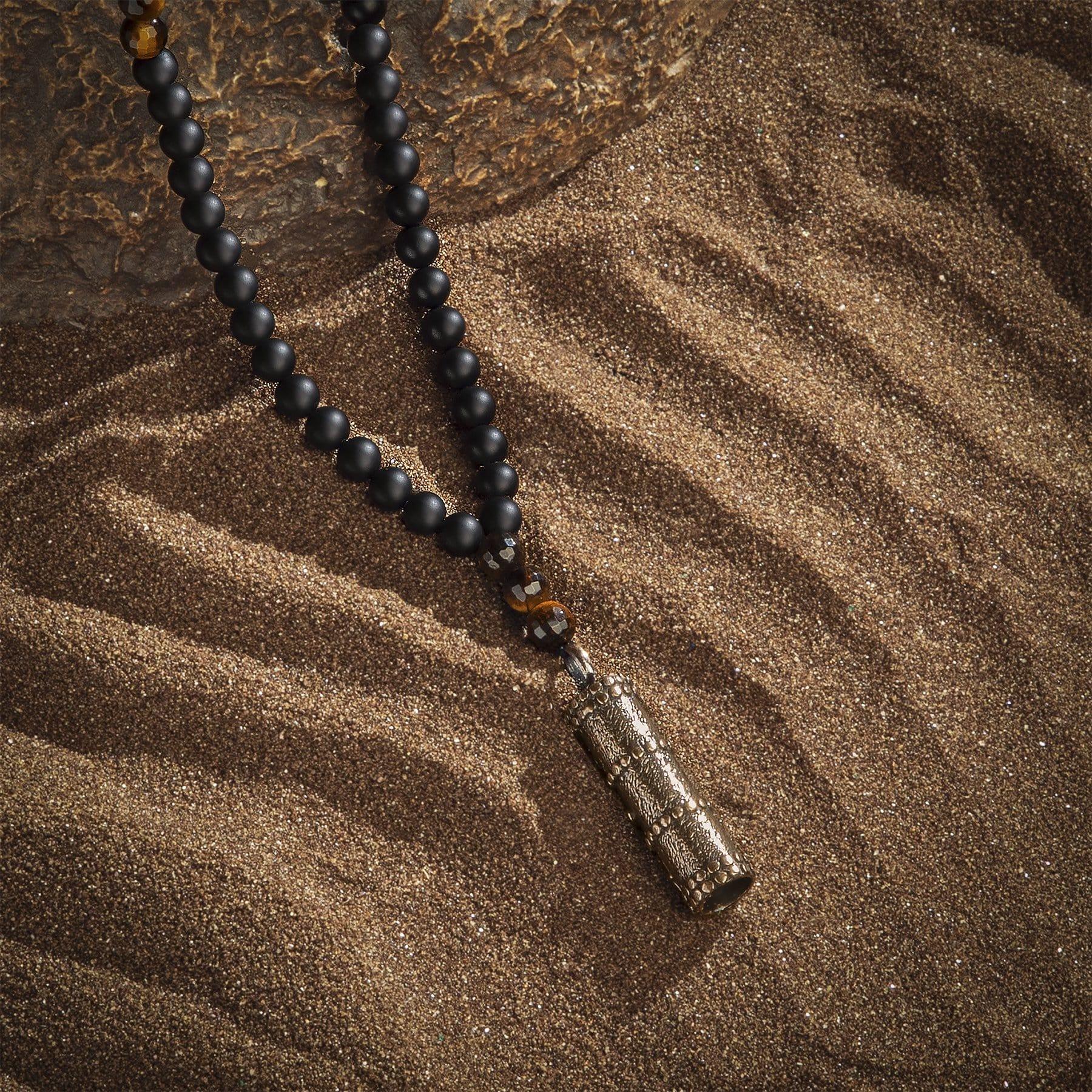 Karma and Luck  Necklace  -  Trailblazer - Onyx Tiger's Eye Triple Protection Necklace