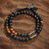 Balance & Courage - Lava Tiger's Eye Wrap Bracelet