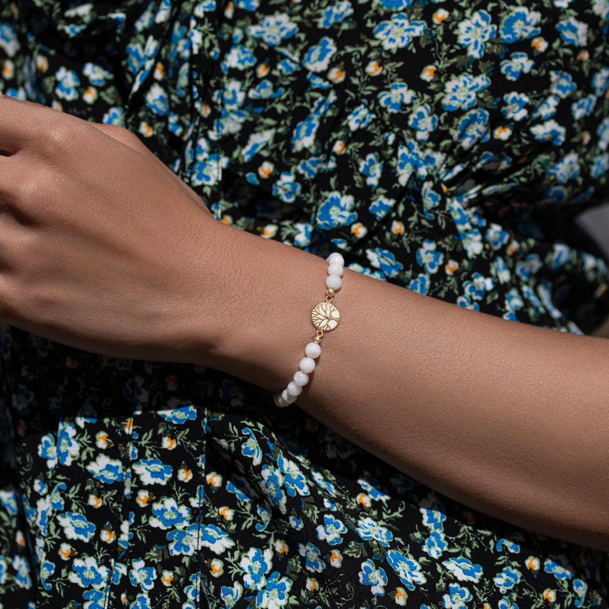 Karma and Luck  Bracelets - Womens  -  Intrinsic Creativity Moonstone Tree of Life Charm Bracelet