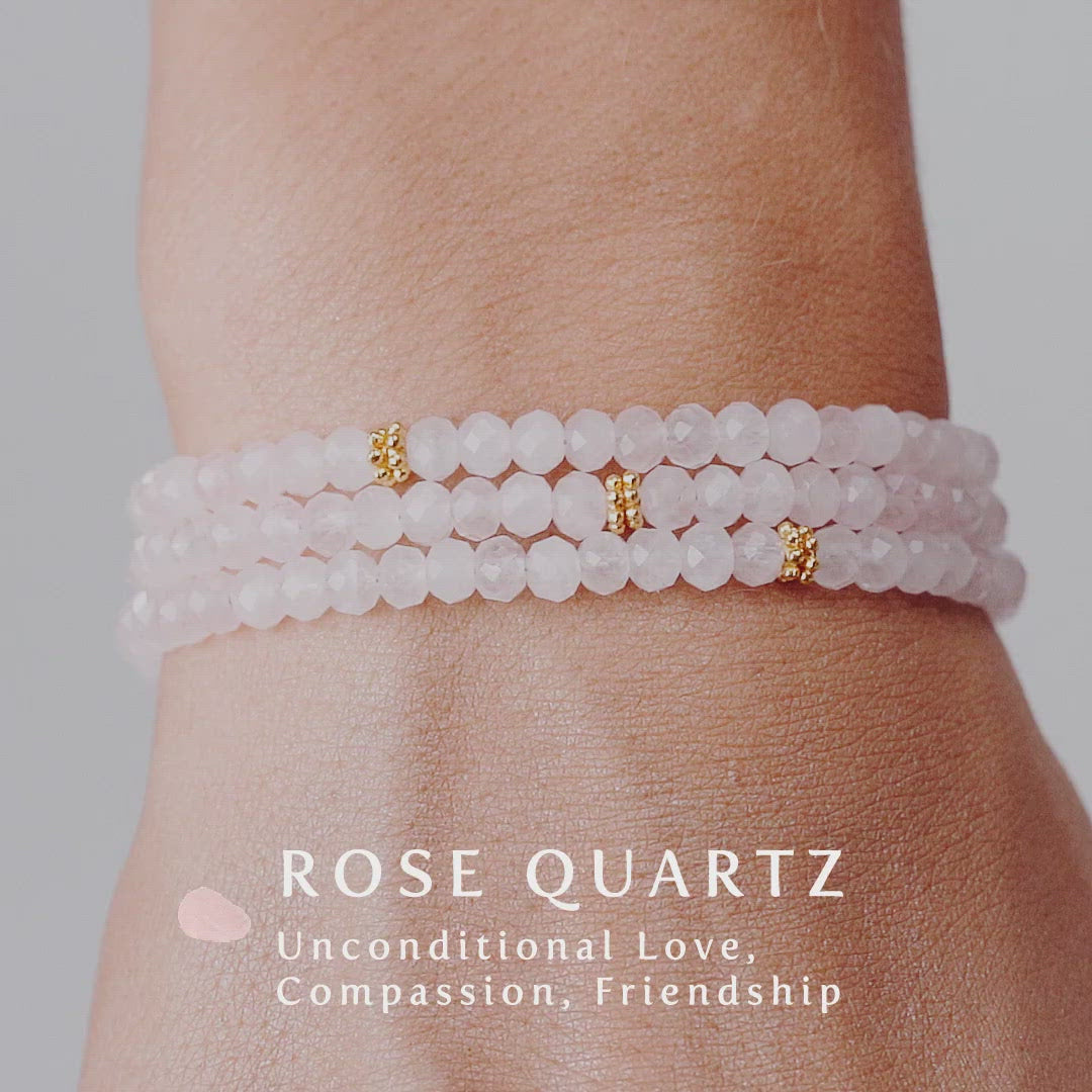 Embrace of Love Rose Quartz Heart Charm Wrap
