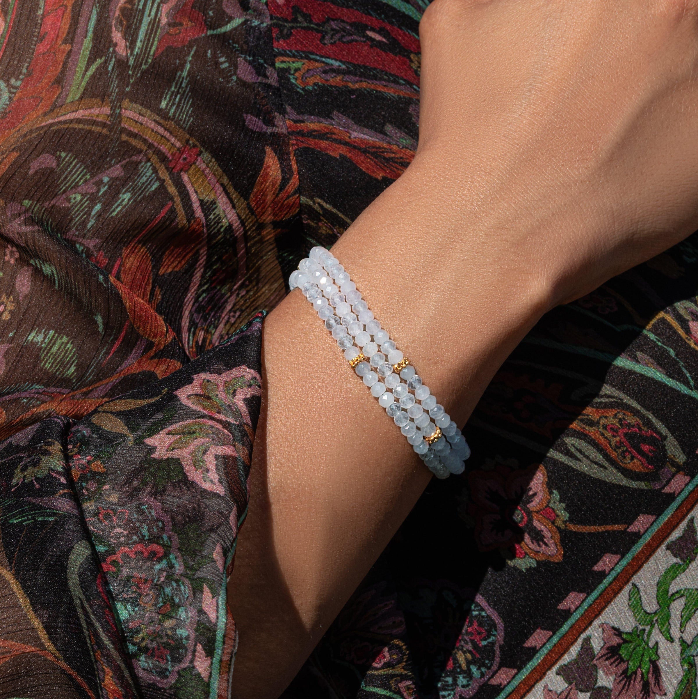 Karma and Luck  Bracelets - Womens  -  Emotional Strength - Aquamarine Uniting Cultures Turtle Wrap