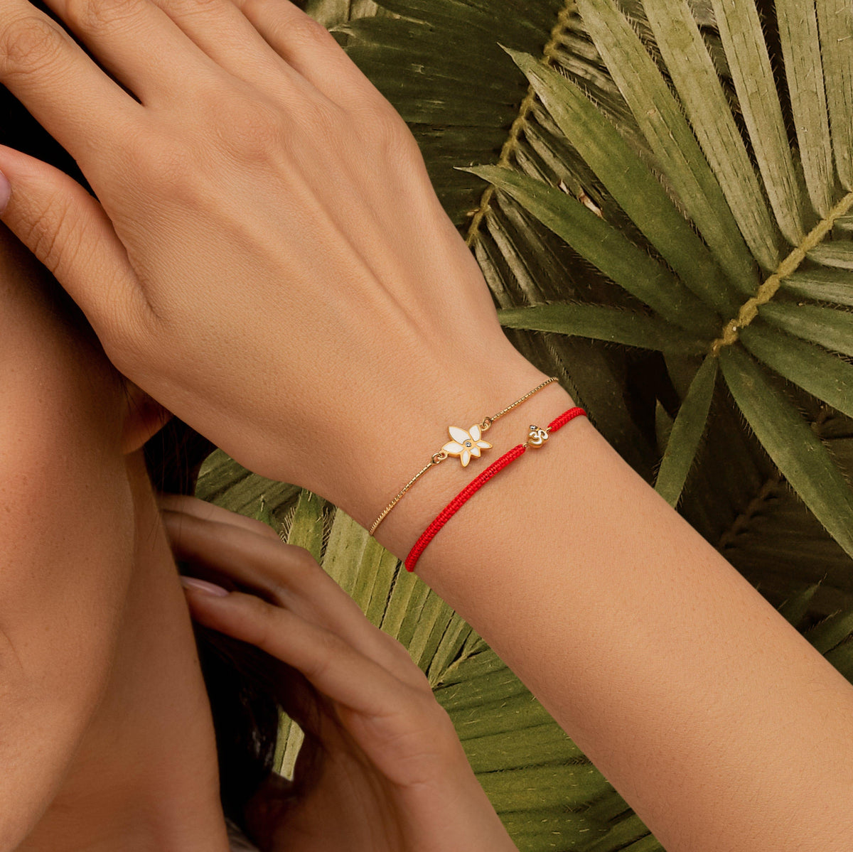 Karma and Luck  Bracelets - Womens  -  In Full Bloom Diamond Lotus Charm Bracelet