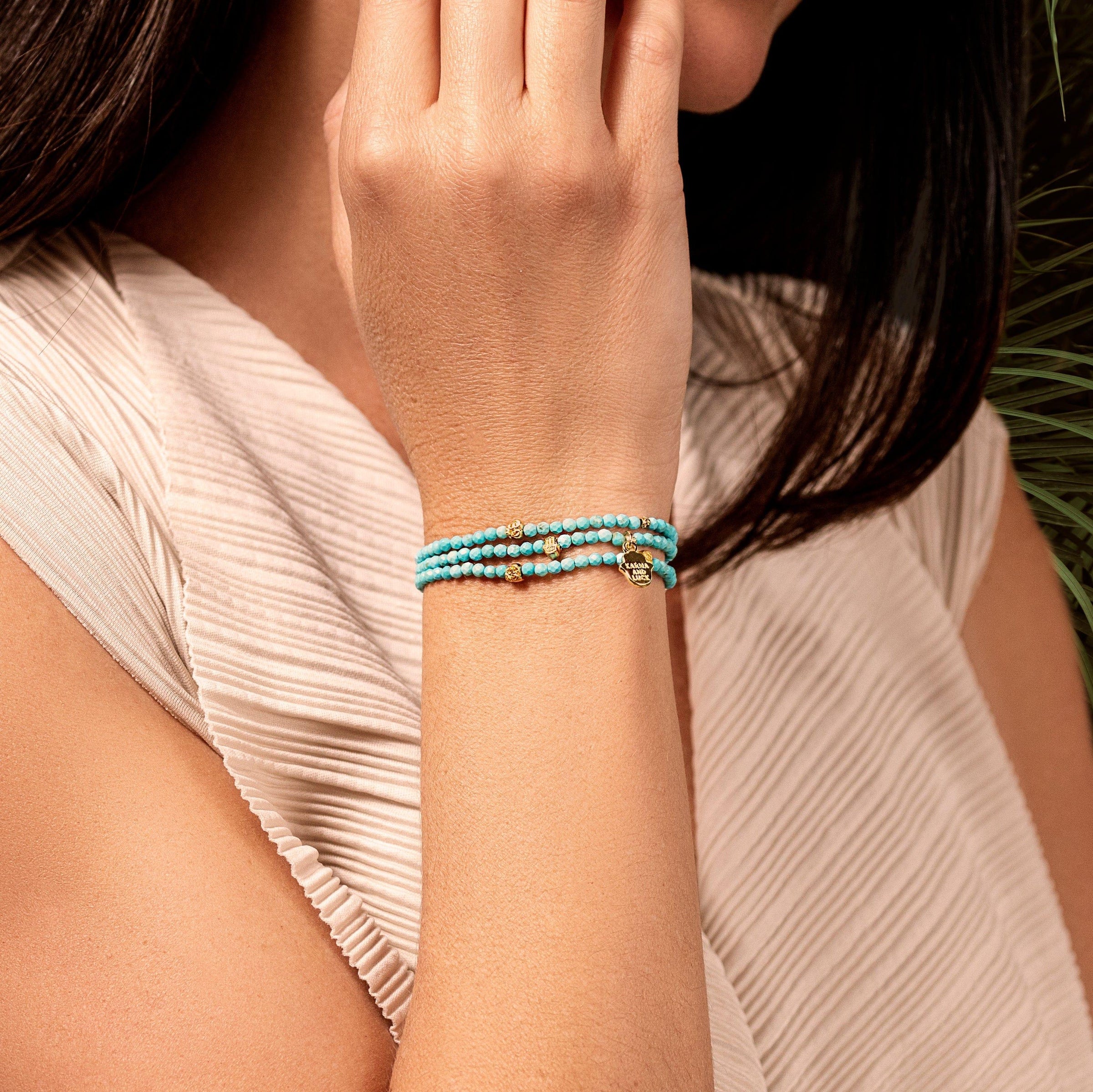 Karma and Luck  Bracelets - Womens  -  Blessed Tranquility Turquoise Wrap