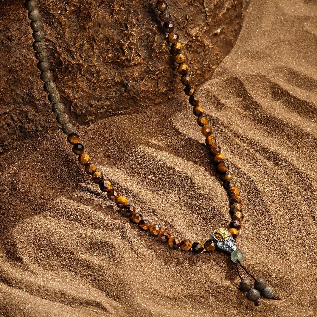 Karma and Luck  Bracelets - Mens  -  Spiritual Awakening- Multistone Tiger Eye Mala Bracelet
