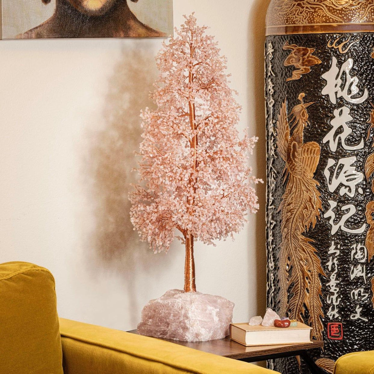 Karma and Luck  Tree of life  -  Emotional Growth - XXL Rose Quartz Feng Shui Tree