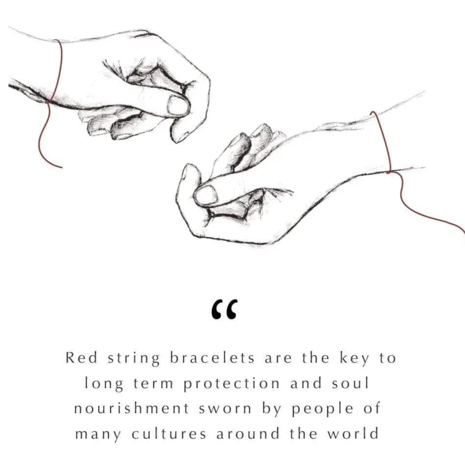 Karma and Luck  Bracelets - Womens  -  18 K GP Br Tiny lash eye Bead Red Bracelet