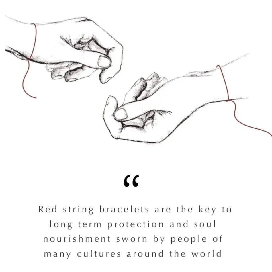Karma and Luck  Bracelets - Red Womens  -  Charismatic Personality - White Enamel Hamsa Red String Bracelet
