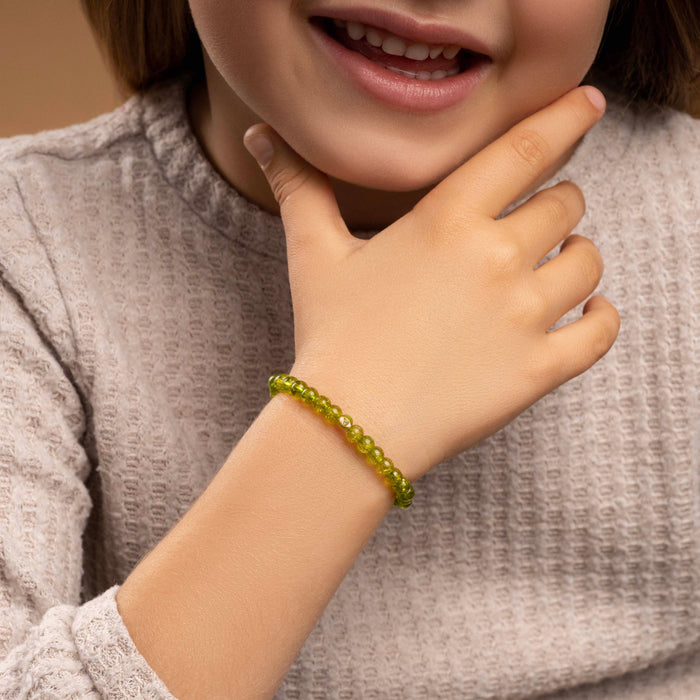Cheerful Prosperity - Peridot Evil Eye Bracelet