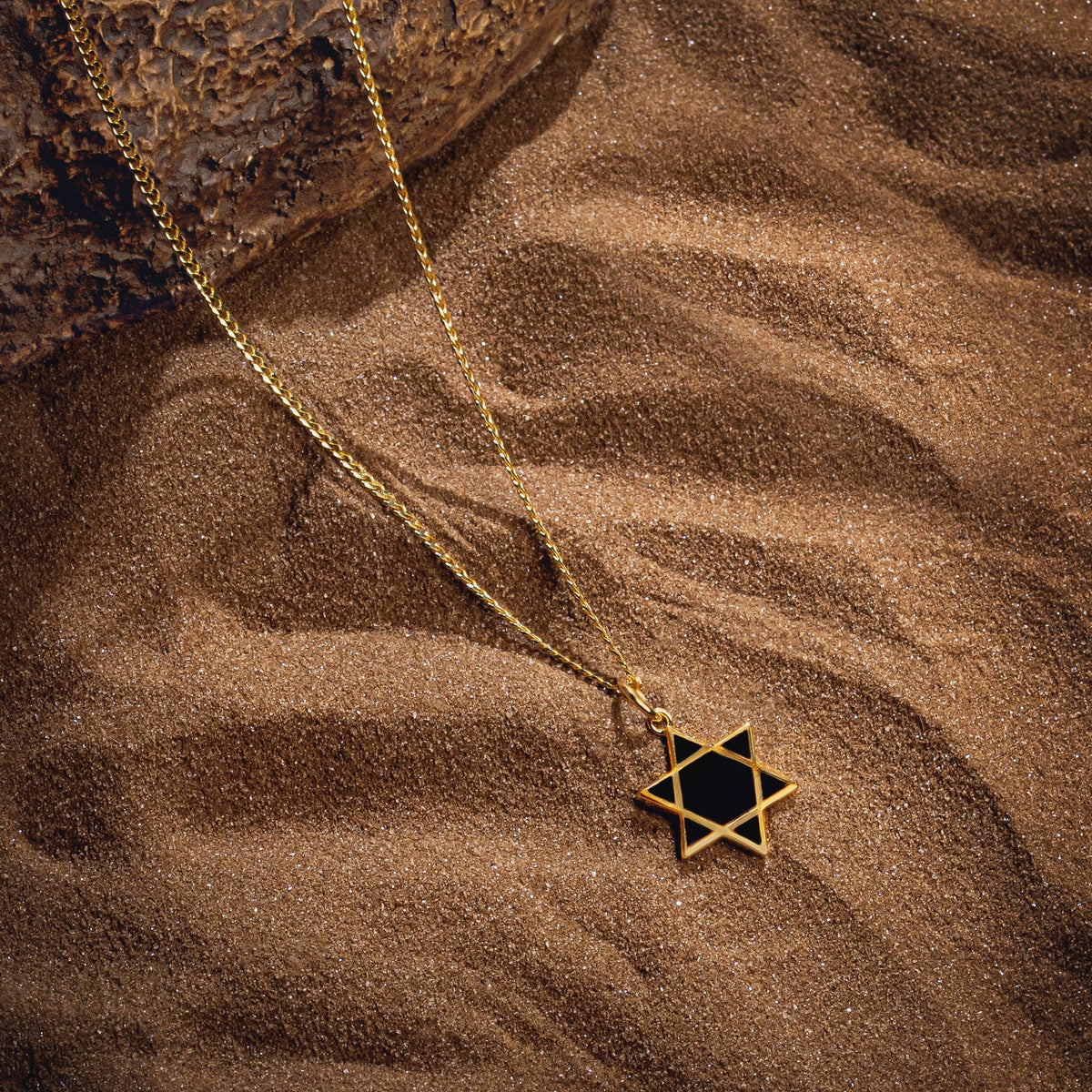Grounded in Hope Black Onyx Star of David Necklace