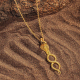 Empowering Protection - Cobra Infinity Onyx Pendant Necklace