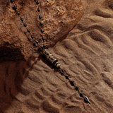 Divine Master - Lotus Mantra Onyx Pendant Necklace