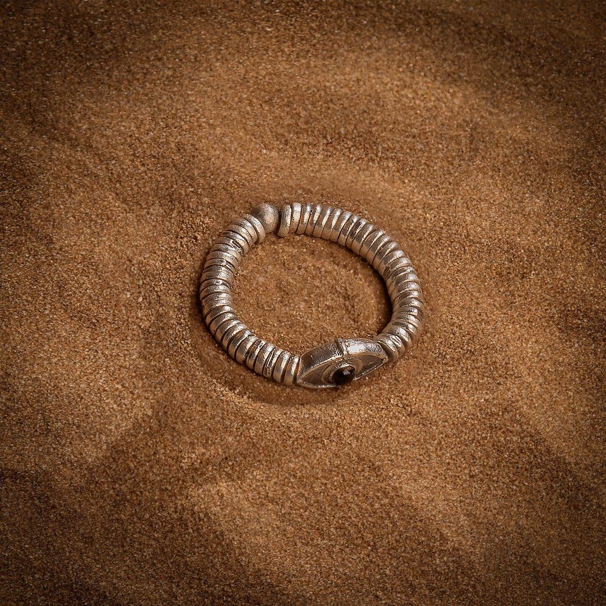 Karma and Luck  Men Ring  -  Invisible Armor - Heishi Evil Eye Onyx Ring