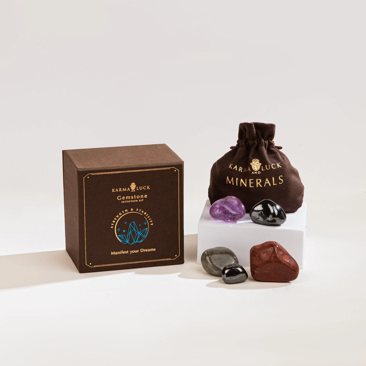 Karma and Luck  Stone  -  Strength & Stability - Mineral Intention Box