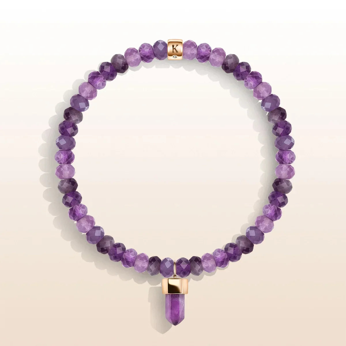 Soothing Power - Amethyst Evil Eye Pointer Bracelet