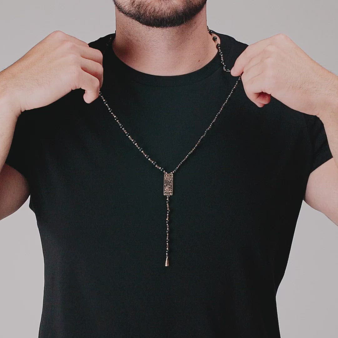  karma and luck - Balance Faith Rosary Necklace - protection necklace mens - buy now