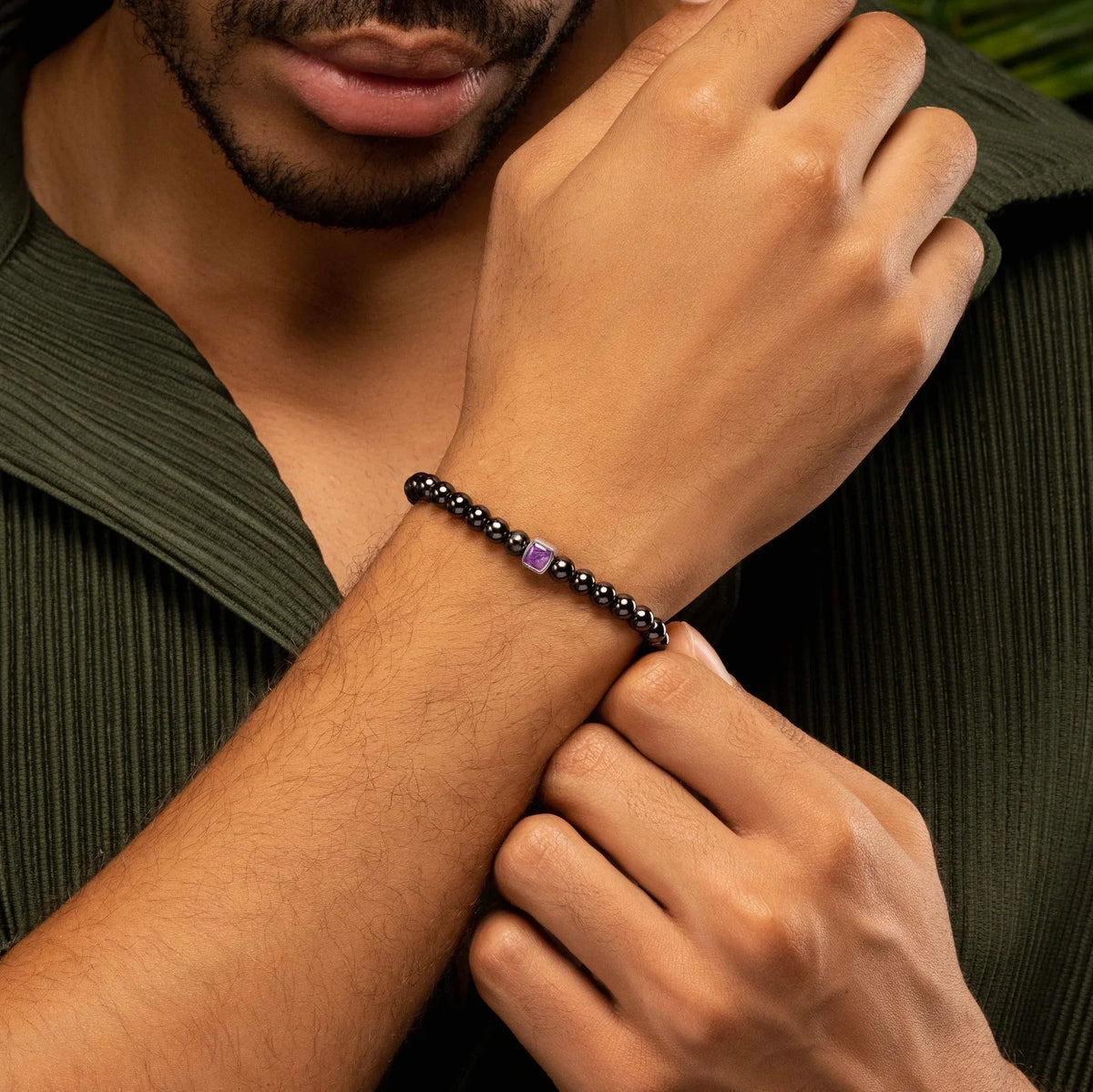 Serene Spirituality – Amethyst February Birthstone Bracelet