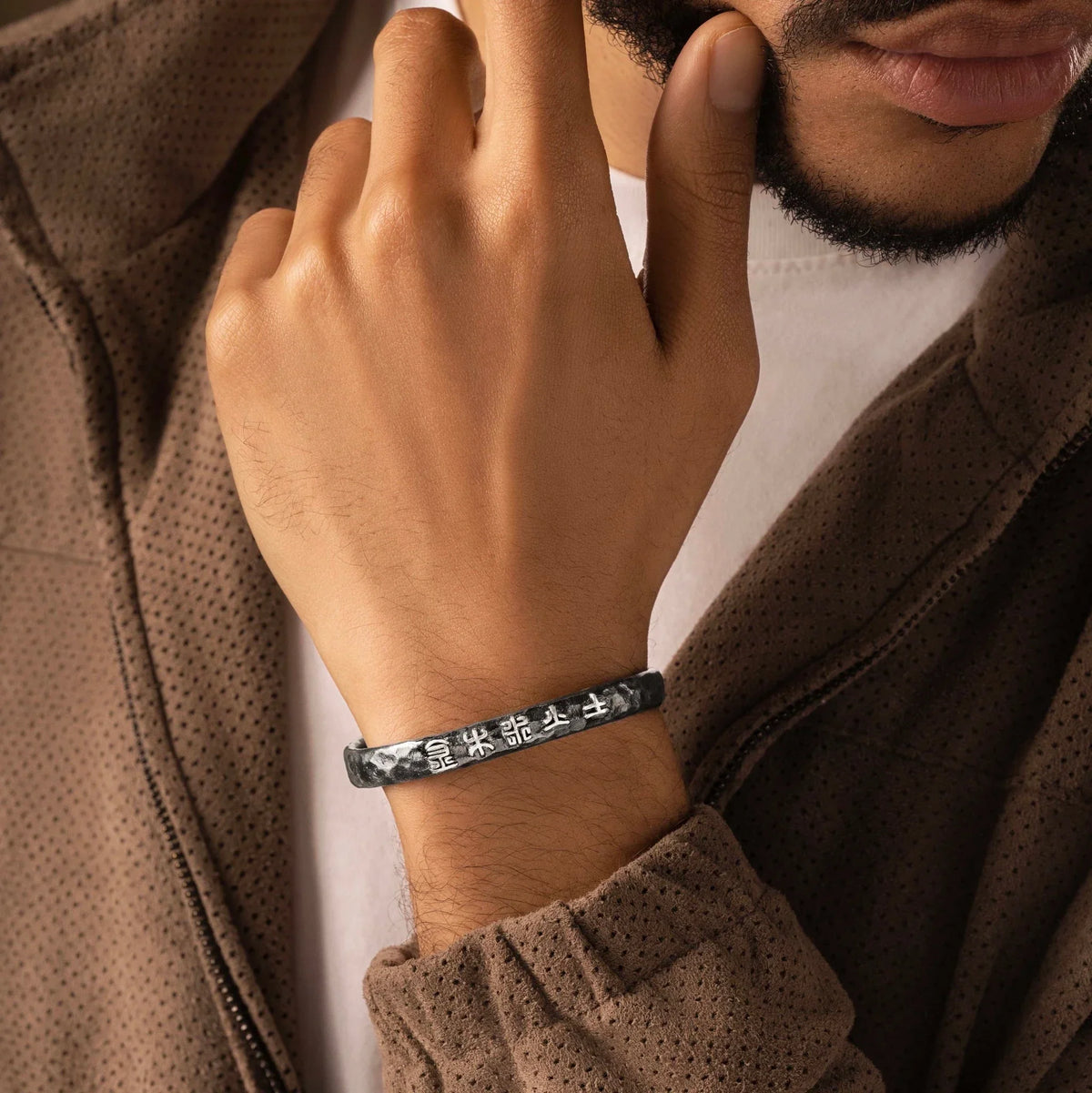 Balanced Soul - 5 Letters Men's Cuff Bracelet