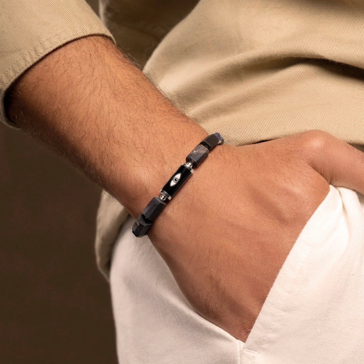 Wise Thoughts - Sapphire Onyx Bracelet