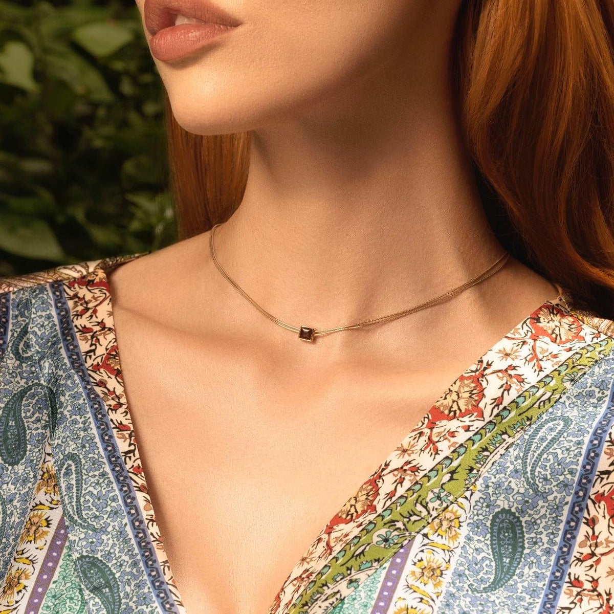 Karma and Luck  Necklaces - Womens  -  Love & Cherish - Ruby Evil Eye July Birthstone Necklace