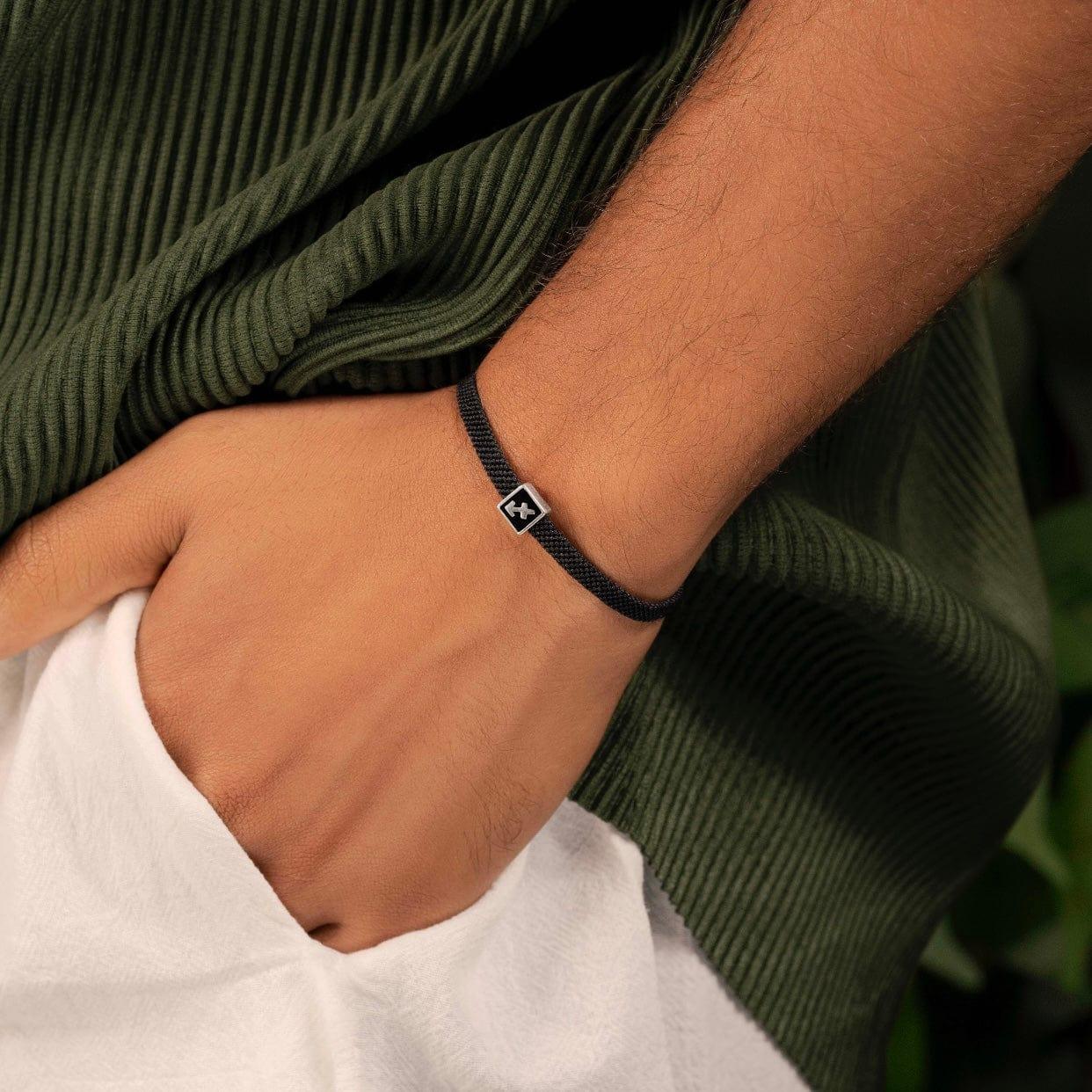 Karma and Luck  Bracelets - Mens  -  Generous & Jovial - Black String Sagittarius Zodiac Bracelet